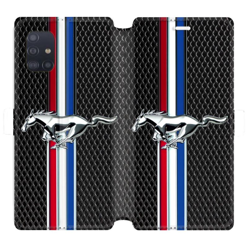 Housse cuir portefeuille pour Samsung Galaxy A51 4G Mustang