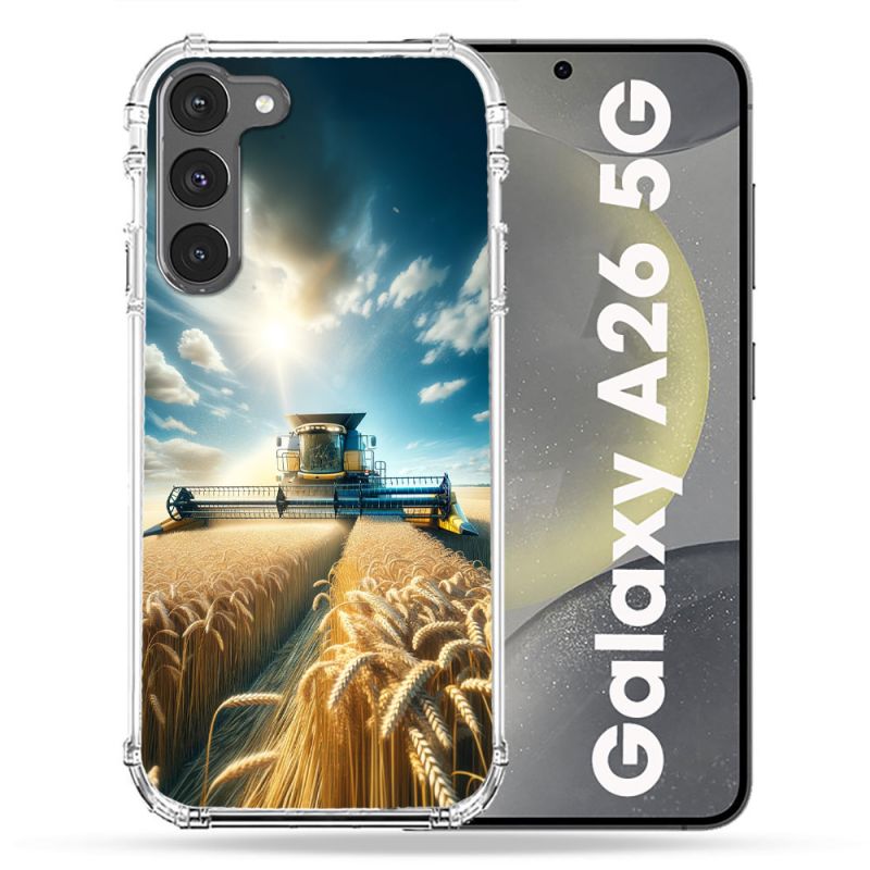 Coque renforcée Pour Samsung Galaxy A26 5G Agriculture Moissonneuse Blé