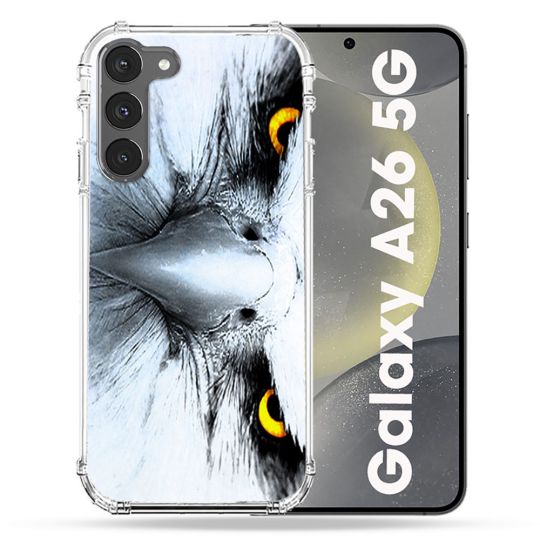 Coque renforcée Pour Samsung Galaxy A26 5G Animal Aigle Royal Blanc