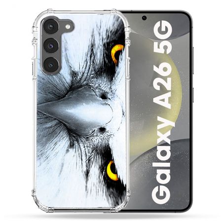 Coque renforcée Pour Samsung Galaxy A26 5G Animal Aigle Royal Blanc