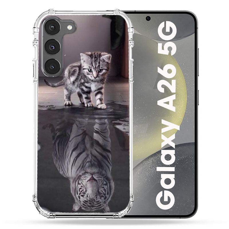 Coque renforcée Pour Samsung Galaxy A26 5G Animal Chat Reflet