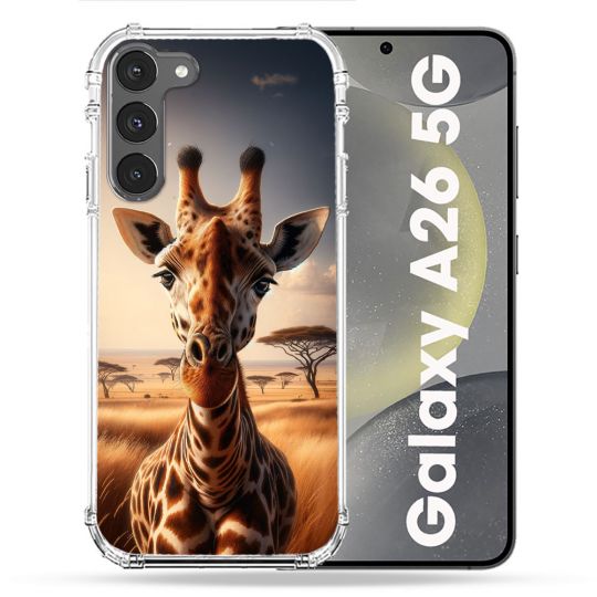 Coque renforcée Pour Samsung Galaxy A26 5G Animal Girafe Savane