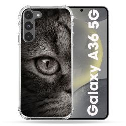 Coque Renforcée Pour Samsung Galaxy A36 5G Animal Chat Gris