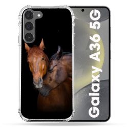Coque Renforcée Pour Samsung Galaxy A36 5G Animal Cheval Marron