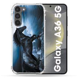 Coque Renforcée Pour Samsung Galaxy A36 5G Animal Cheval Noir