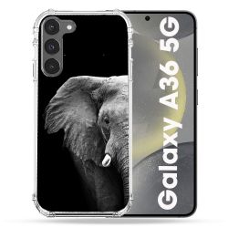 Coque Renforcée Pour Samsung Galaxy A36 5G Animal Elephant Noir