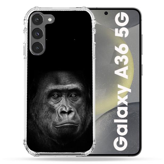 Coque Renforcée Pour Samsung Galaxy A36 5G Animal Gorille Noir
