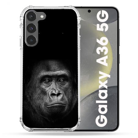 Coque Renforcée Pour Samsung Galaxy A36 5G Animal Gorille Noir