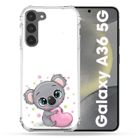 Coque Renforcée Pour Samsung Galaxy A36 5G Animal Koala Cœur
