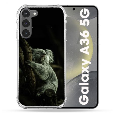 Coque Renforcée Pour Samsung Galaxy A36 5G Animal Koala Noir