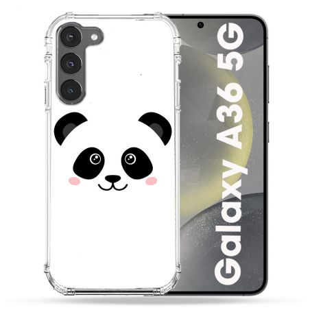 Coque Renforcée Pour Samsung Galaxy A36 5G Animal Panda Blanc