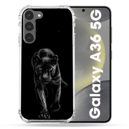 Coque Renforcée Pour Samsung Galaxy A36 5G Animal Panthère Noire
