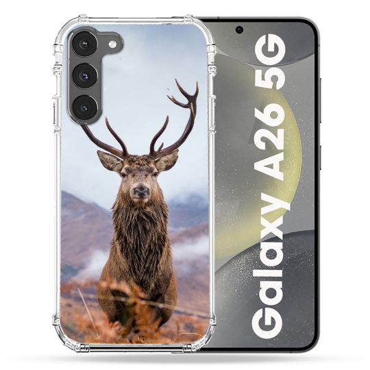 Coque renforcée Pour Samsung Galaxy A26 5G Chasse Chevreuil Montagne