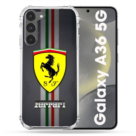 Coque Renforcée Pour Samsung Galaxy A36 5G Ferrari Carbone