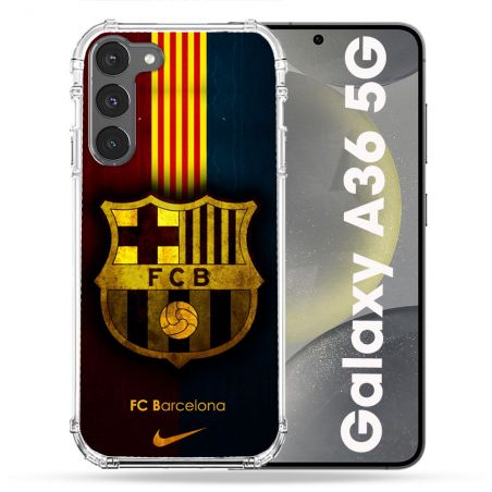 Coque Renforcée Pour Samsung Galaxy A36 5G Foot FC Barcelone Vintage