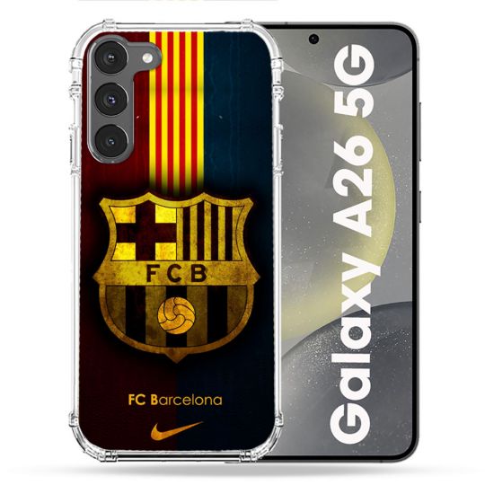 Coque renforcée Pour Samsung Galaxy A26 5G Foot FC Barcelone Vintage