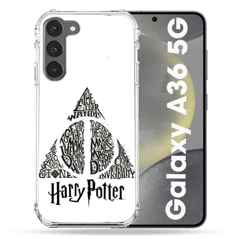 Coque Renforcée Pour Samsung Galaxy A36 5G Harry Potter Hollows triangle Blanc