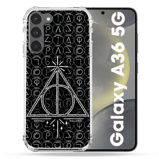 Coque Renforcée Pour Samsung Galaxy A36 5G Harry Potter Hollows Triangle Noir