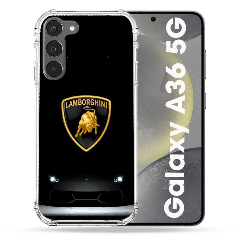 Coque Renforcée Pour Samsung Galaxy A36 5G Lamborghini Noir