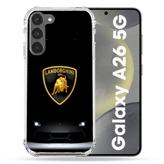 Coque renforcée Pour Samsung Galaxy A26 5G Lamborghini Noir