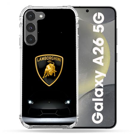 Coque renforcée Pour Samsung Galaxy A26 5G Lamborghini Noir