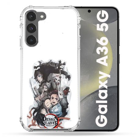 Coque Renforcée Pour Samsung Galaxy A36 5G Manga Demon Slayer Blanc