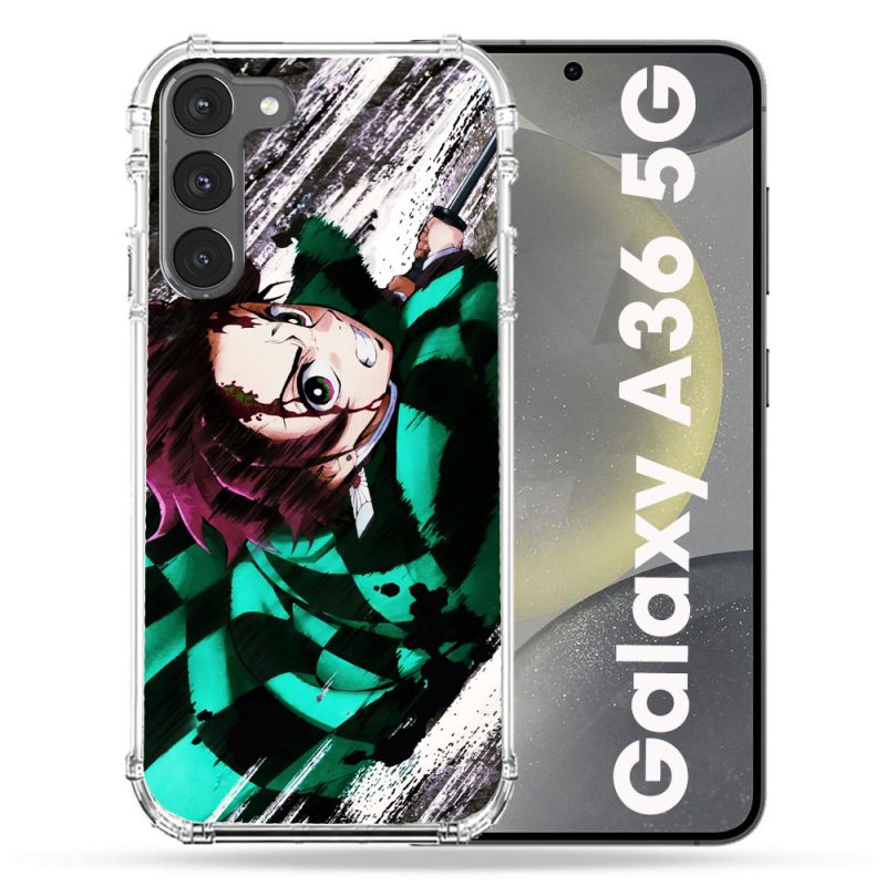 Coque Renforcée Pour Samsung Galaxy A36 5G Manga Demon Slayer Tanjiro