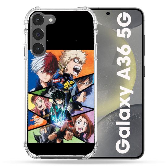 Coque Renforcée Pour Samsung Galaxy A36 5G Manga My Hero Academia Noir