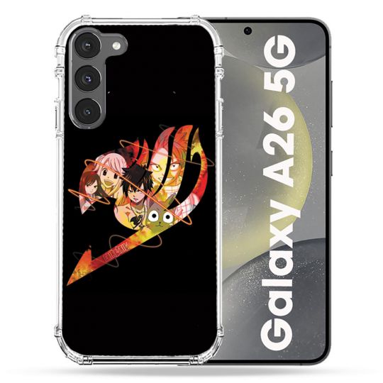 Coque renforcée Pour Samsung Galaxy A26 5G Manga Fairy Tail Logo Noir