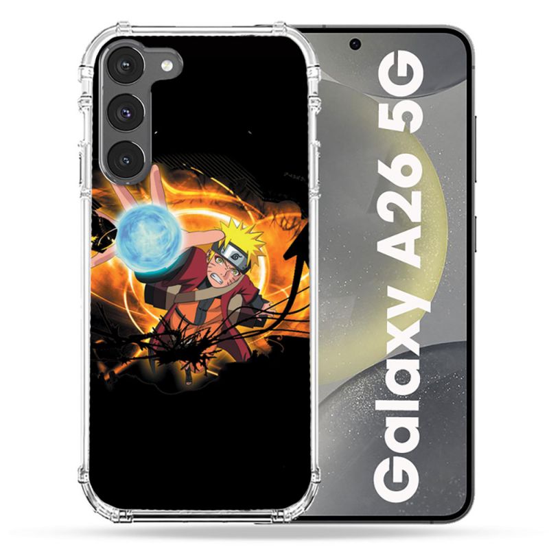 Coque renforcée Pour Samsung Galaxy A26 5G Manga Naruto Noir
