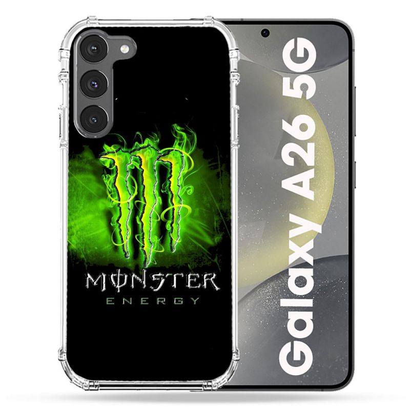 Coque renforcée Pour Samsung Galaxy A26 5G Monster Energy Vert