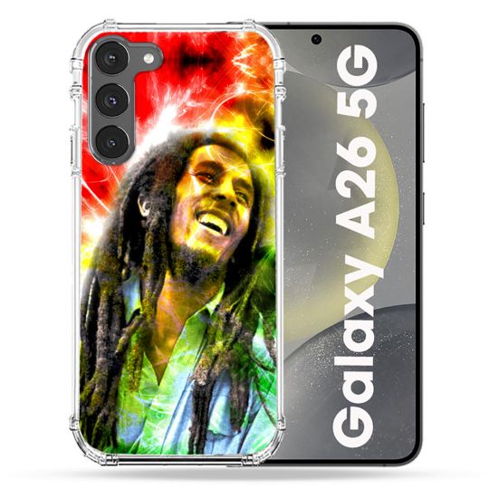 Coque renforcée Pour Samsung Galaxy A26 5G Musique Bob Marley Color