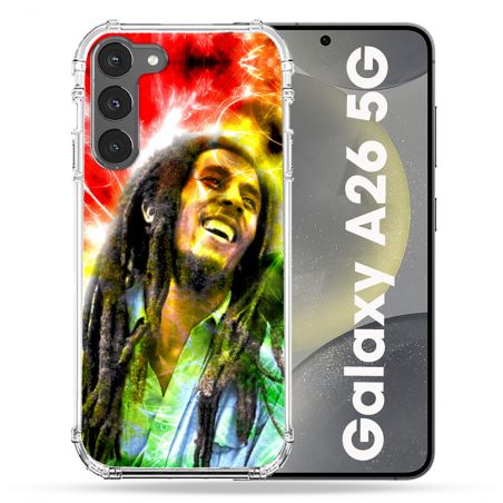 Coque renforcée Pour Samsung Galaxy A26 5G Musique Bob Marley Color
