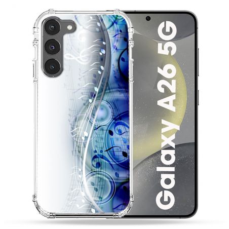 Coque renforcée Pour Samsung Galaxy A26 5G Musique Partition Vague