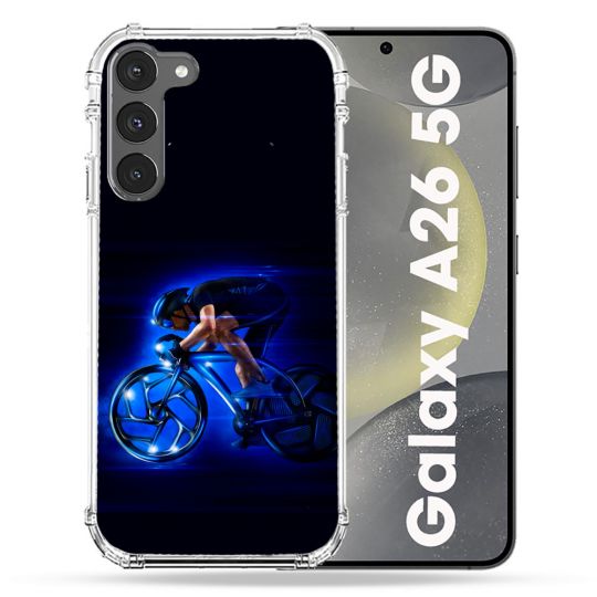 Coque renforcée Pour Samsung Galaxy A26 5G Sport Cyclisme Bleu