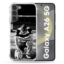 Coque renforcée Pour Samsung Galaxy A26 5G Sport Rugby Noir Blanc