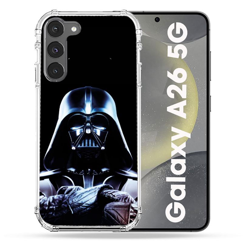 Coque renforcée Pour Samsung Galaxy A26 5G Star Wars - Dark Vador Noir