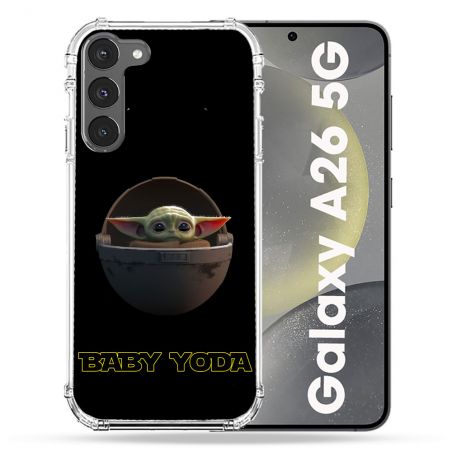 Coque renforcée Pour Samsung Galaxy A26 5G Star Wars - Yoda bebe noir