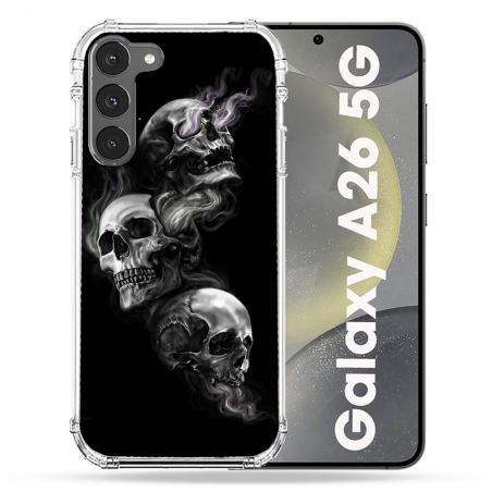 Coque renforcée Pour Samsung Galaxy A26 5G Tete de Mort Triple