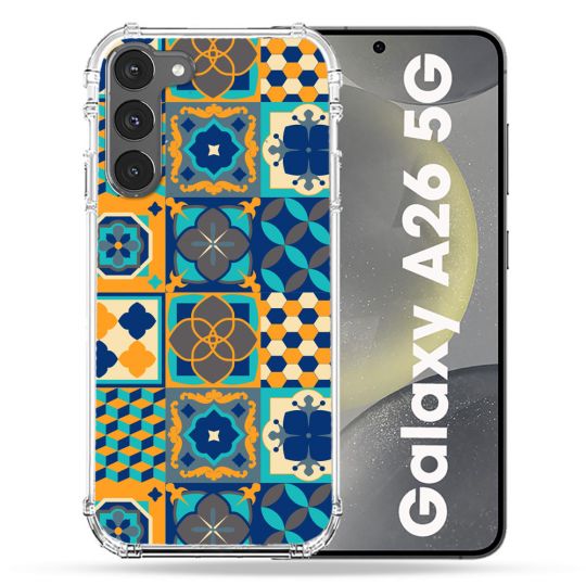 Coque renforcée Pour Samsung Galaxy A26 5G Texture Carreau Ciment Orange