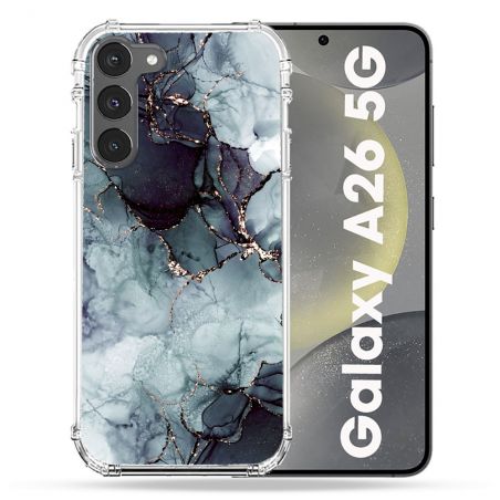 Coque renforcée Pour Samsung Galaxy A26 5G Texture Marbre Gris
