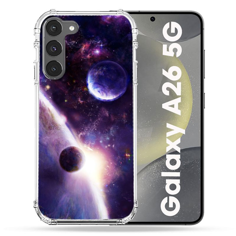 Coque renforcée Pour Samsung Galaxy A26 5G Univers Planete Stellaire