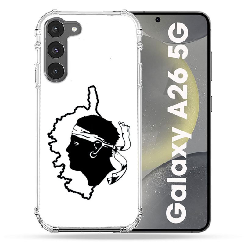 Coque renforcée Pour Samsung Galaxy A26 5G Voyage Corse Blanc