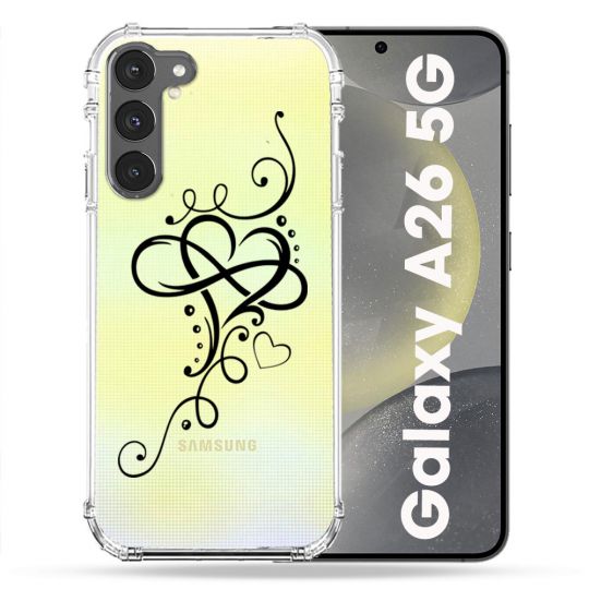 Coque Transparente Pour Samsung Galaxy A26 5G Cœur infini