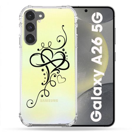 Coque Transparente Pour Samsung Galaxy A26 5G Cœur infini