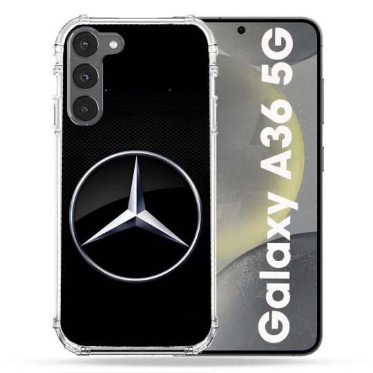 Coque Renforcée Pour Samsung Galaxy A36 5G Mercedes Carbone