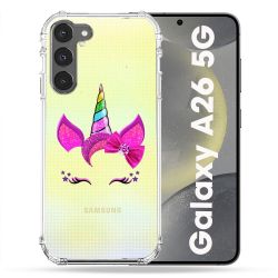Coque Transparente Pour Samsung Galaxy A26 5G Licorne Paillette