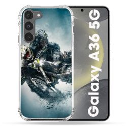 Coque Renforcée Pour Samsung Galaxy A36 5G Moto Cross Ombre