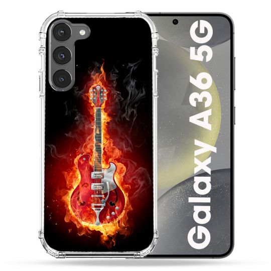 Coque Renforcée Pour Samsung Galaxy A36 5G Musique Guitare Electrique