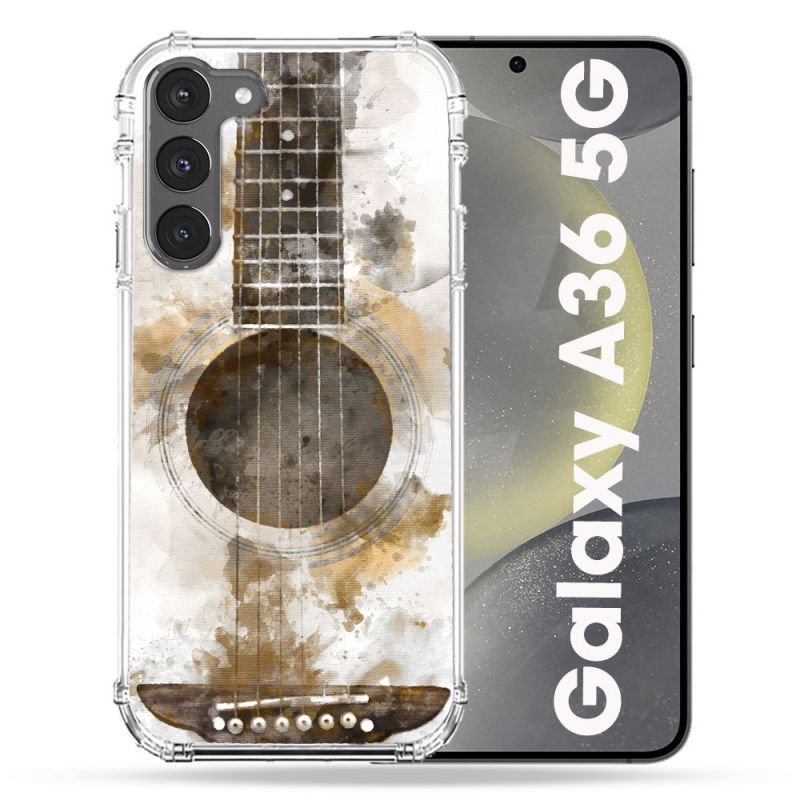 Coque Renforcée Pour Samsung Galaxy A36 5G Musique Guitare Tag